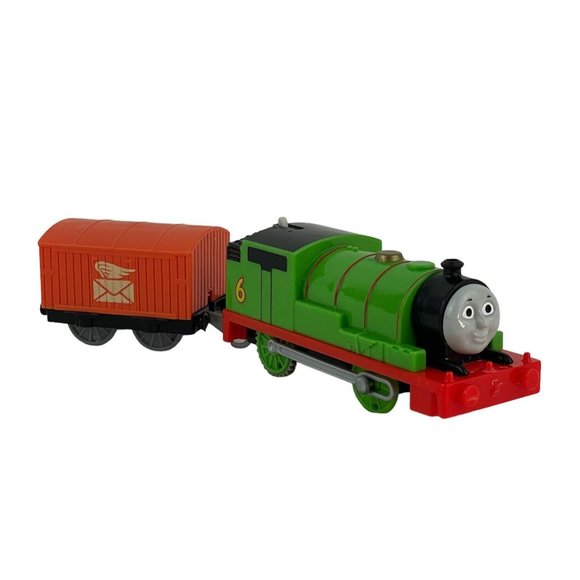 Thomas & Friends Trackmaster 2013 Percy Motorized Train Orange Mail Car Mattel - Picture 1 of 13